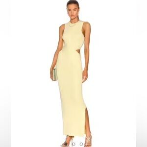 SIR. yellow cutout tank dress